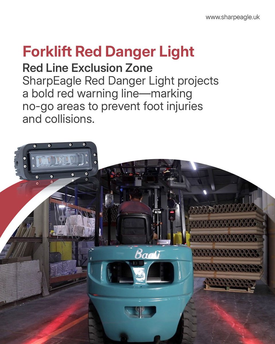 sharpeagletv's tweet image. SharpEagle's complete forklift safety lighting range—from arcs and lasers to blue spots and crane warning lights—transforms warehouses into zero-accident zones.

Ready to equip?
sharpeagle.uk/category/forkl…

#ForkliftSafety #SharpEagle #WarehouseSafety #Forkliftlight