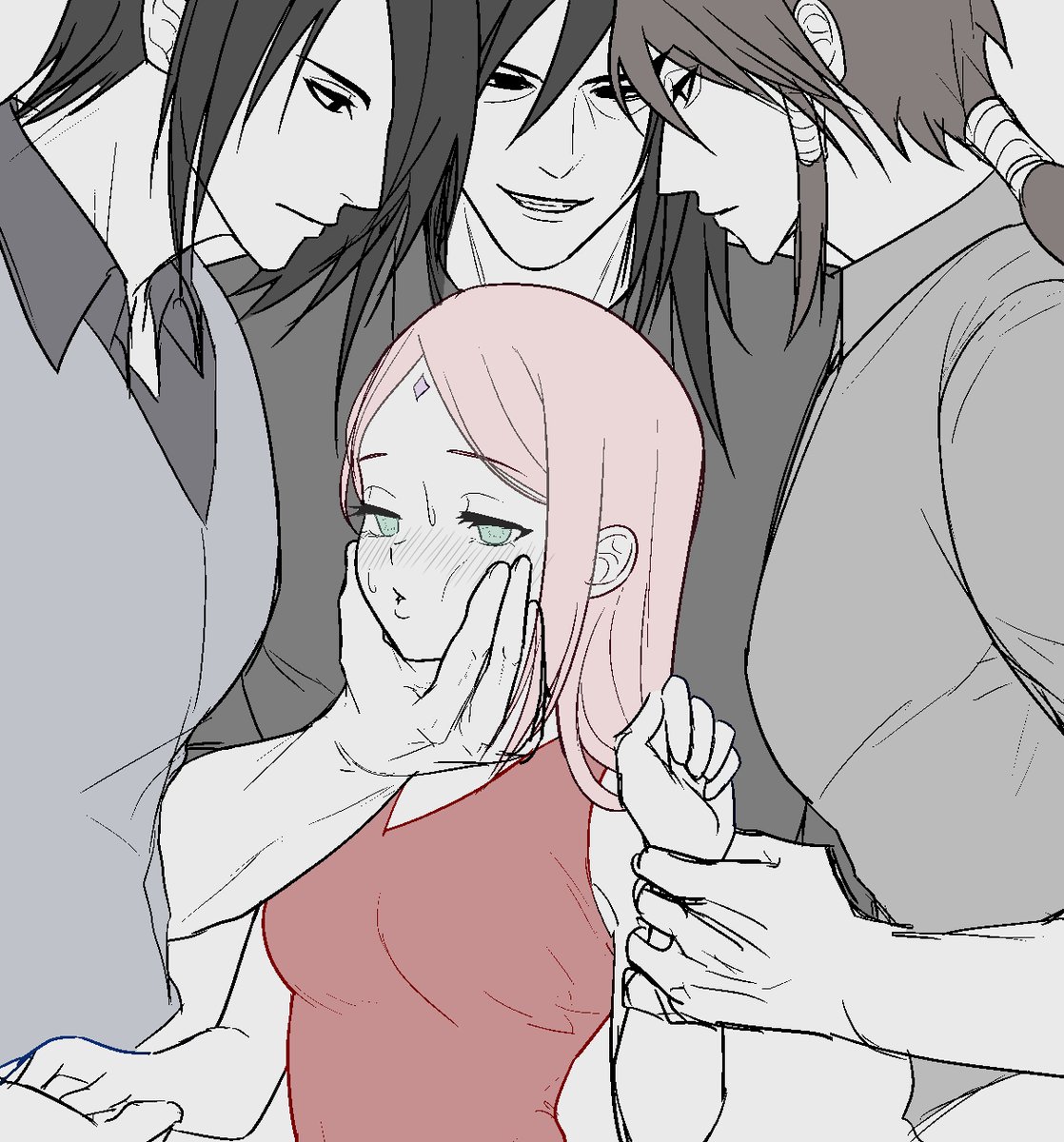 MultiSaku 4P주의
남편 셋이서 여자돌려먹음
R18은 Pixiv에 있습니다