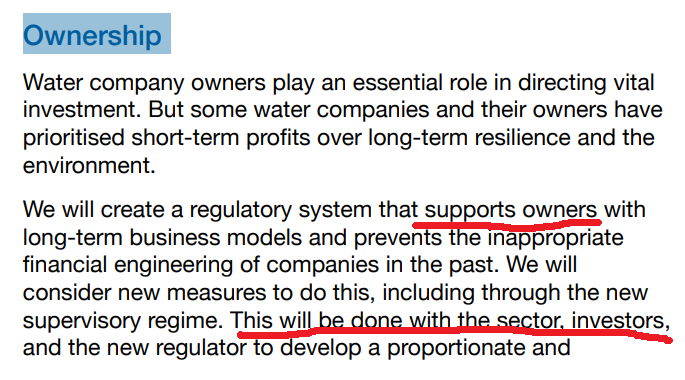Appalling that the government's new water white paper is about reassuring the shareholders who have ripped us all off 👇

Privatisation has failed since 1989, TAKE BACK OUR WATER