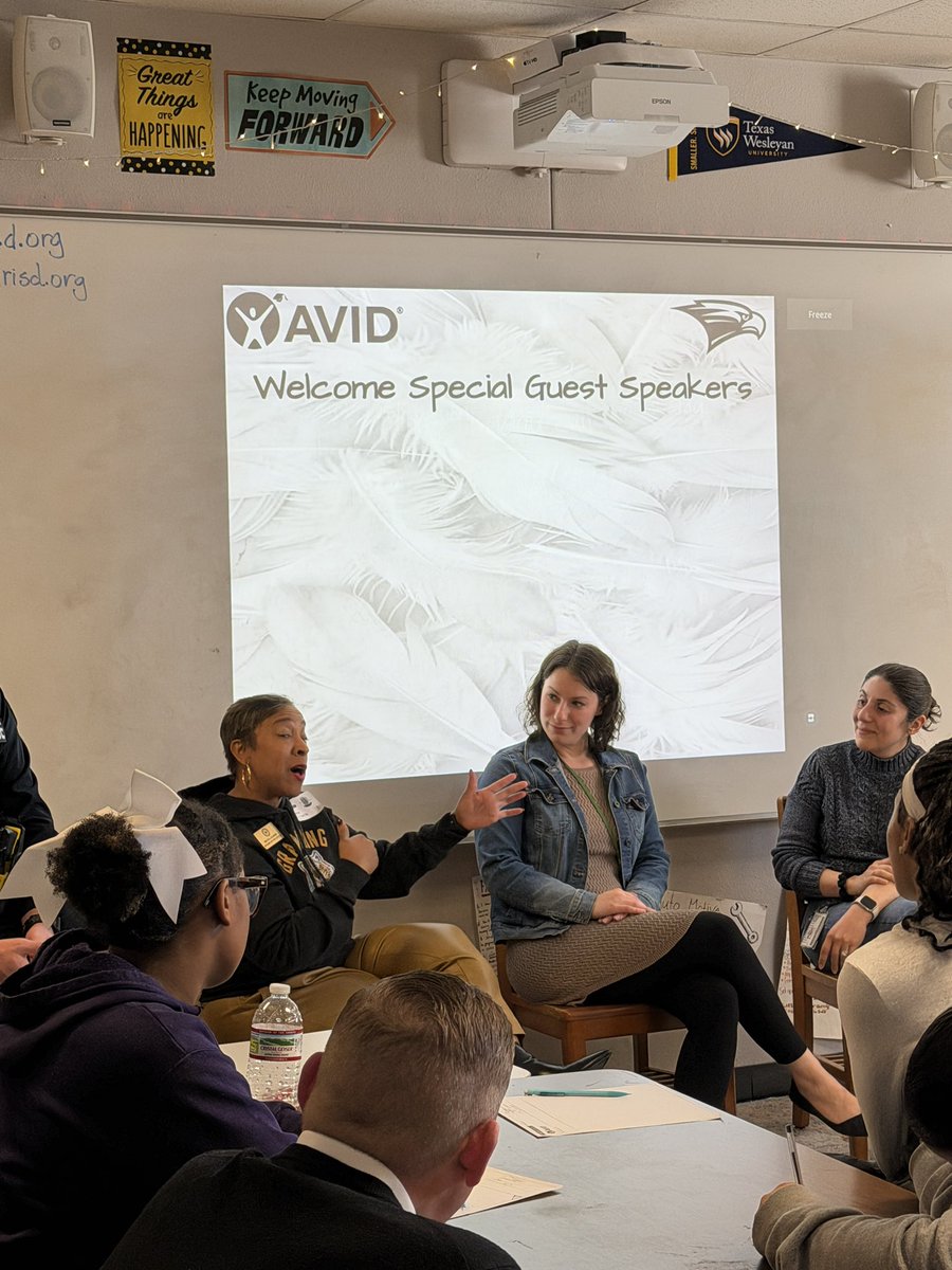 RHSAVIDBrown's tweet image. Phenomenal 2nd day of guest speakers in senior AVID. Very special thanks to Trustee Harris, Mrs Bagheri, Officer Carkeek, Mrs Hofeditz, Mr Mount, Mr Cotter, Mrs May &amp;amp; @EdTechHawk. Every experience informed, amused, enlightened &amp;amp; encouraged! @AVIDRISD @AVID4College @RichardsonISD