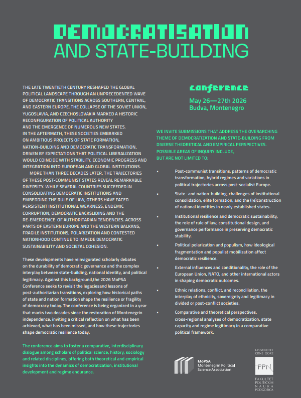 MoPSA - Montenegrin Political Science Association tweet media