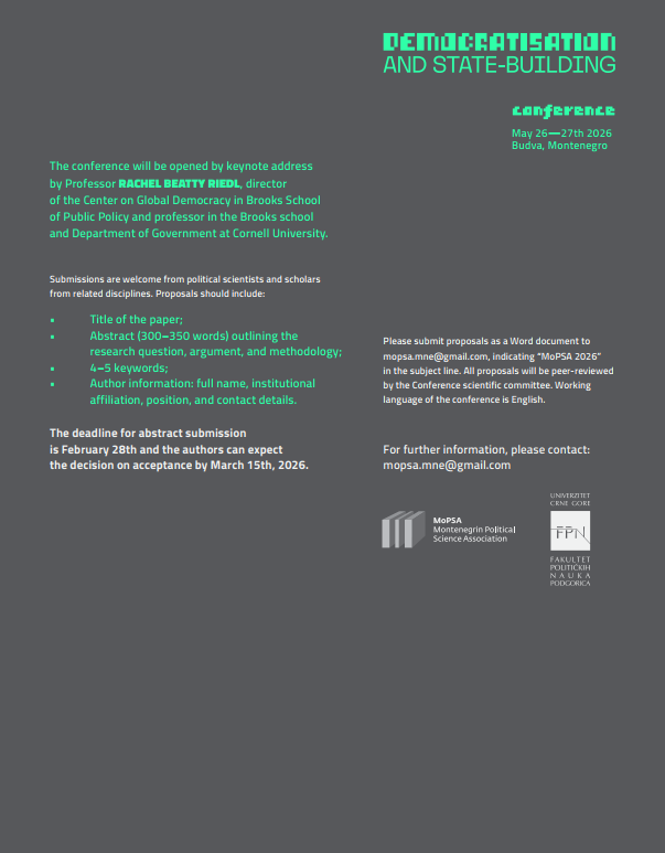 MoPSA - Montenegrin Political Science Association tweet media