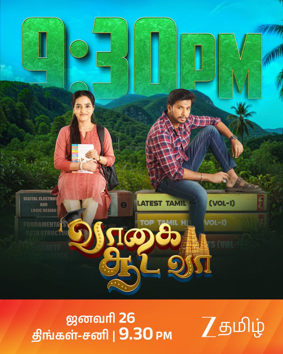 ZeeTamil's tweet image. வாகை சூடப் போகும் நேரம் 9.30 PM .
வாகை சூட வா (Vaagai Sooda Vaa) | ஜனவரி 26 முதல் | திங்கள் - சனி | 9.30 PM .

#VaagaiSoodaVaa #Meenakshi #Jeeva #Madurai #ZeeTamil