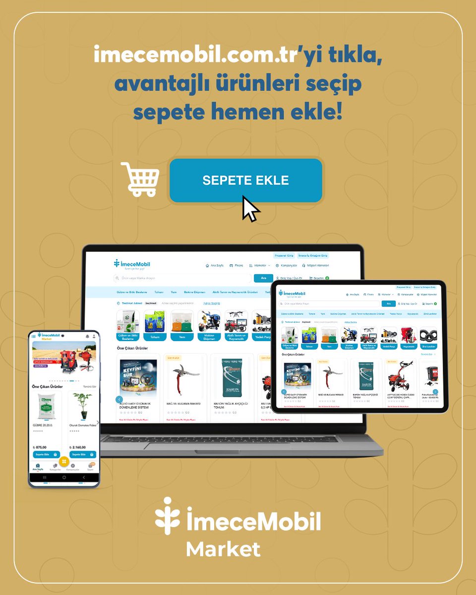 Çiftçinin alışveriş platformu İmeceMobil Market, mobil uygulamamızdan sonra şimdi web sitesinde! Bilgisayarından kolayca ulaşmak için: imecemobil.com.tr
.
.
#onlinealışveriş #tarım #çiftçi #imecemobilmarket