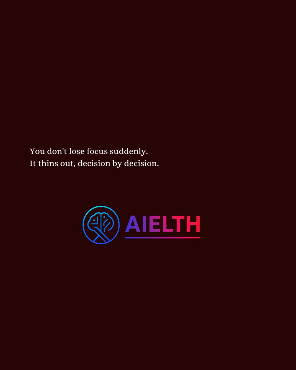aielthcore20666's tweet image. Focus erodes quietly.

#ThinkWithAIELTH #mentalload #focusstrain #burnoutrecovery #lifeandwork