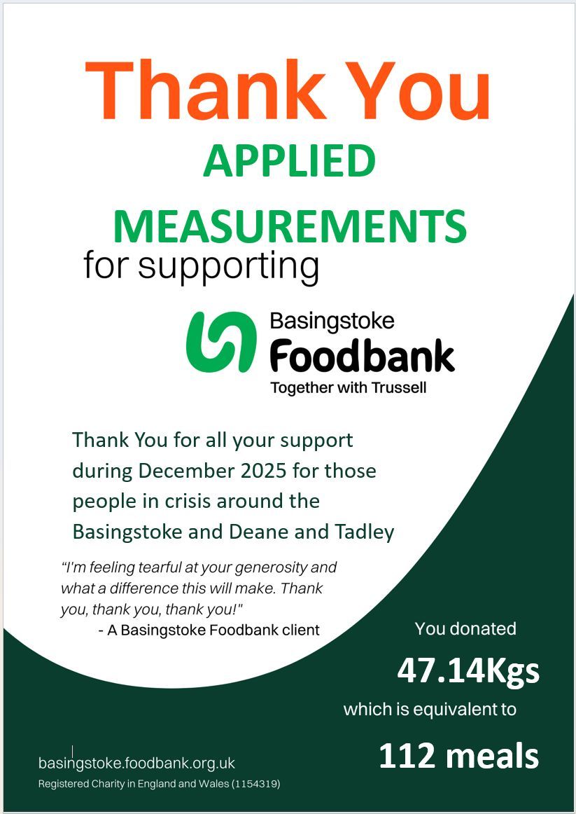 Just before Christmas, our staff members did something pretty amazing. We collectively donated enough physical food for 112 meals! That's more than 3 meals donated per person.

Well done to everyone in supporting this excellent and local charity.

#BasingstokeFoodbank #Foodbanks