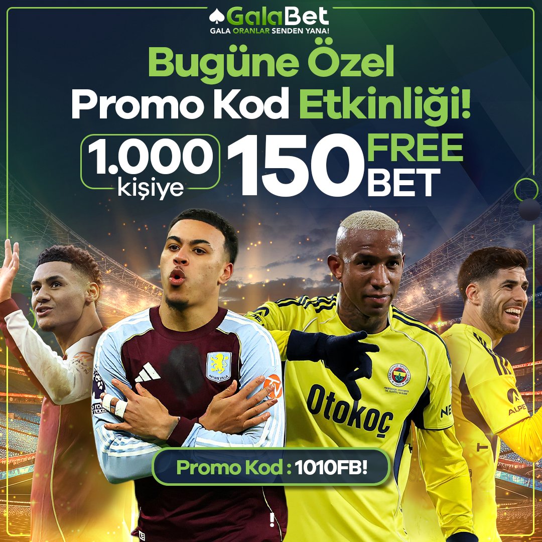galabresmi's tweet photo. 💎Galabet’te Fenerbahçe - Aston Villa Karşılaşmasına Özel Promo Kod Etkinliği!

💰 1.000 kişiye 150₺ FB hediye!

🎁 Promokod: 1010FB!

📌 Son 5 gün içerisinde, 2000₺ yatırımı olan üyelerimiz yararlanabilir.

🔗 https://t.co/bufBgzze3r

♠️ Gala Oranlar Senden Yana! https://t.co/vP5r66Rlgn