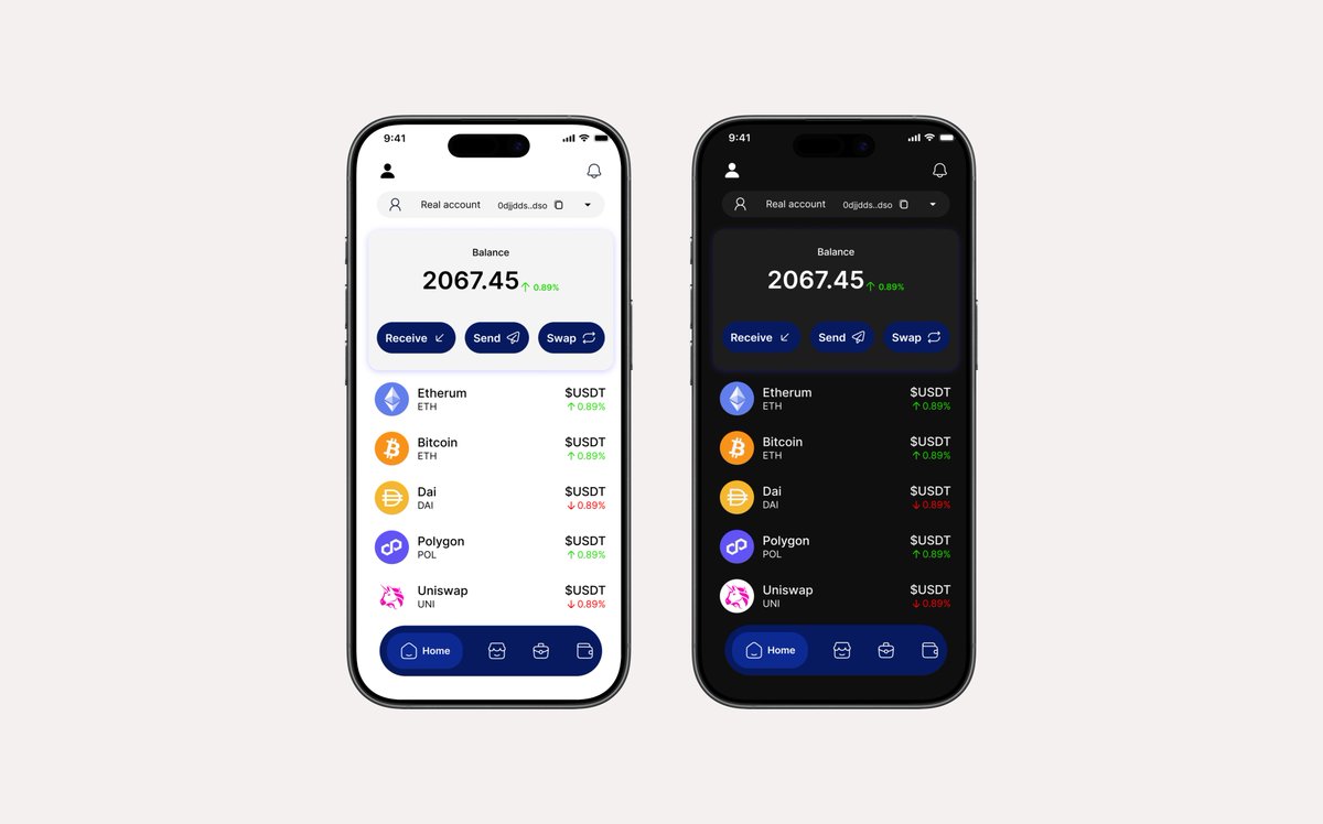 Just designed my first crypto app homepage🔥 Did solid research, explored a  new niche and learned a ton especially about how to make complex wallet  data actually look clean. Growth season fr #
