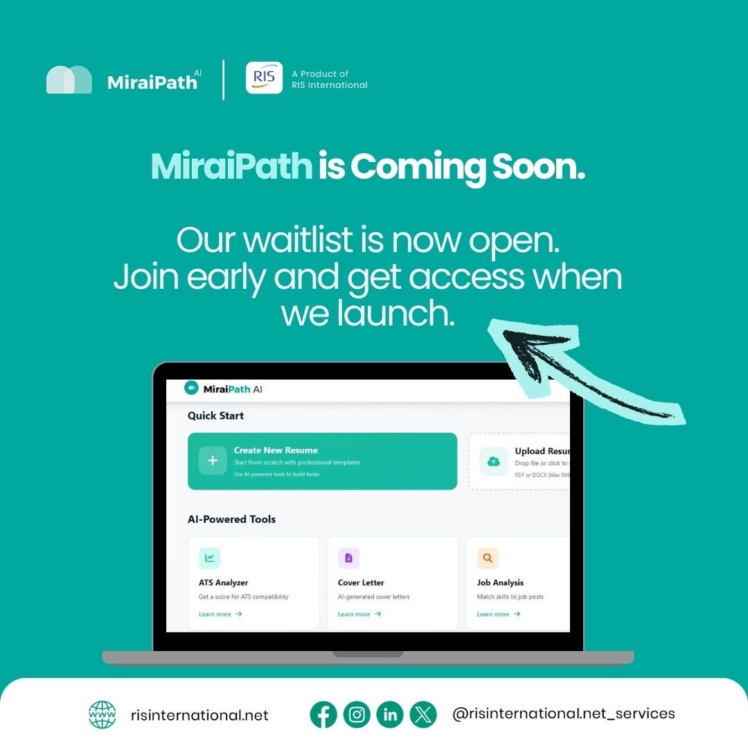 retouchin_it's tweet photo. MiraiPath helps job seekers create stronger resumes, analyze job descriptions, and prepare for interviews.
The waitlist is now open. Join early. ππ
https://t.co/PRTVCSvquy
#retouchitservices #risinternationalservices #MiraiPath #ResumeBuilder #JoinTheWaitlist https://t.co/HMOEmjZxTX