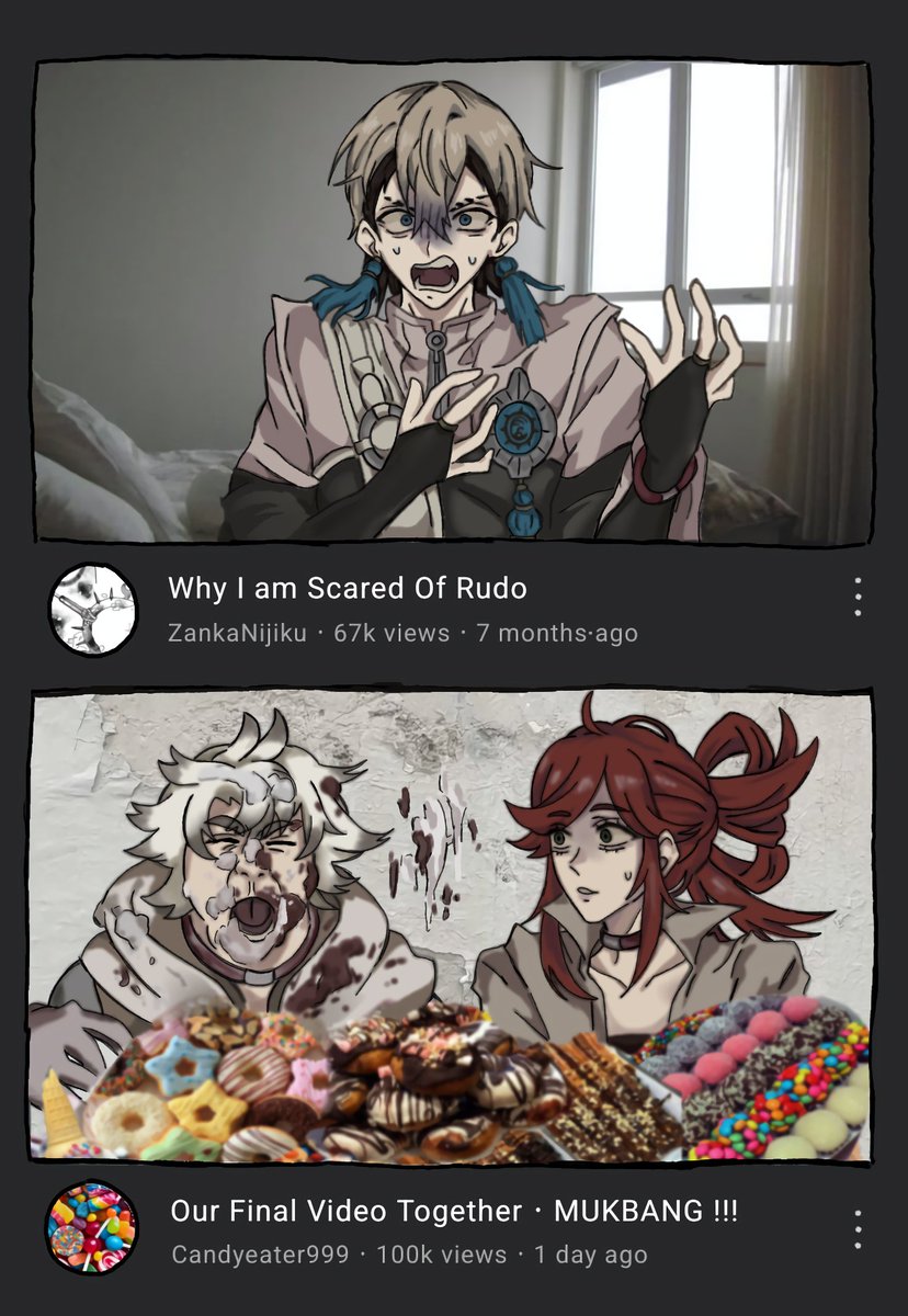 z4okis's tweet image. i forgot to post #GACHIAKUTA #GachiArt #Illustrations #ZankaNijiku #riyoreaper #rudosurebrec #mukbang