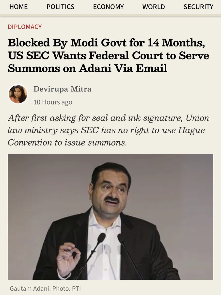 vijaythottathil's tweet photo. Trump holds the trump card called “Adani”! 

Why would Indian Govt block summons issued to a businessman by US court? https://t.co/KgAV0jQBJT