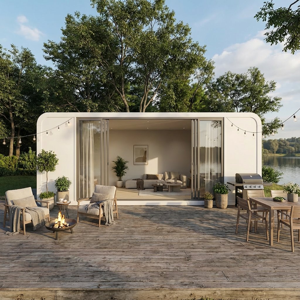 GoodyoBath's tweet image. The ultimate lakeside escape.
Golden hour at the cabin 🏞️
Modern design meets natural serenity.
Cozy nights by the fire pit.
Weekend mode: activated.
A room with a view 🌄
Indoor-outdoor living done right.
for more informations click here 👇

goodyobp.com/pages/prefab-h…