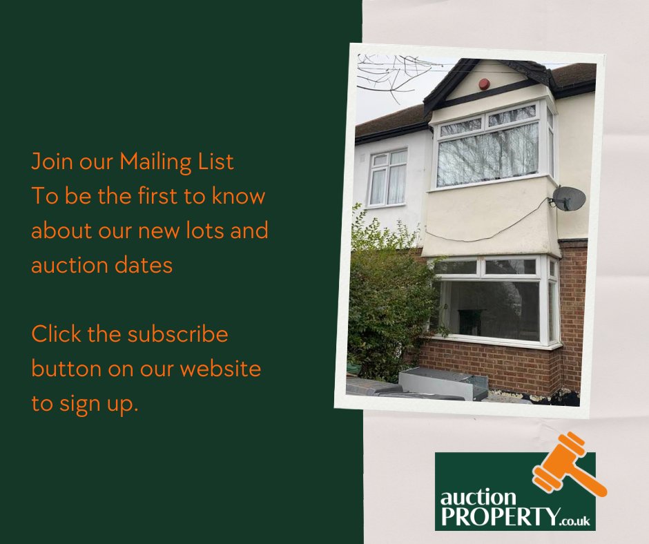 Want to be the first to know about new lot listings and auction dates? 
Then please follow this link to sign up to our mailing list auctionproperty.co.uk/mailing-list/

#Newsletter #RegisterNow #MailingList #Subscribe 
#AuctionPropertyUK