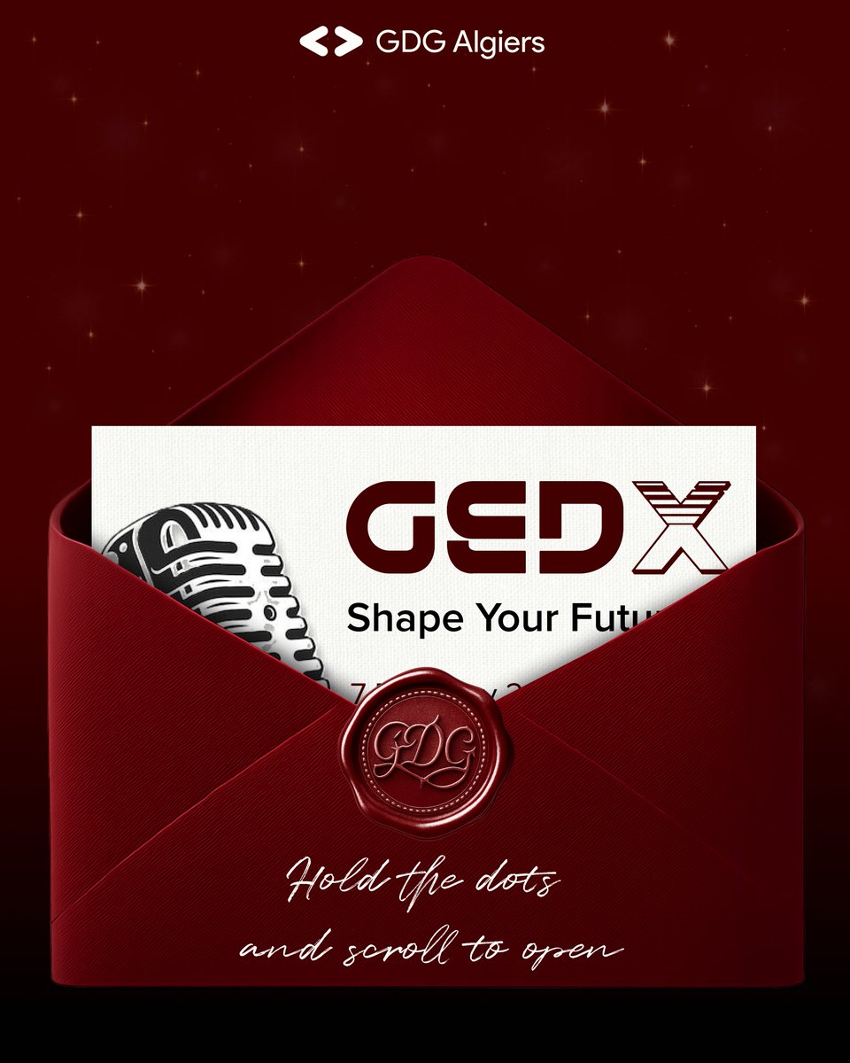 GDG_Algiers's tweet photo. Ideas shape the way we think and see the world
GEDx is a space for ideas worth sharing
More details coming soon
#GEDx #GDGAlgiers #GreatIdeasDriveExcellence https://t.co/8mncIl7U3C