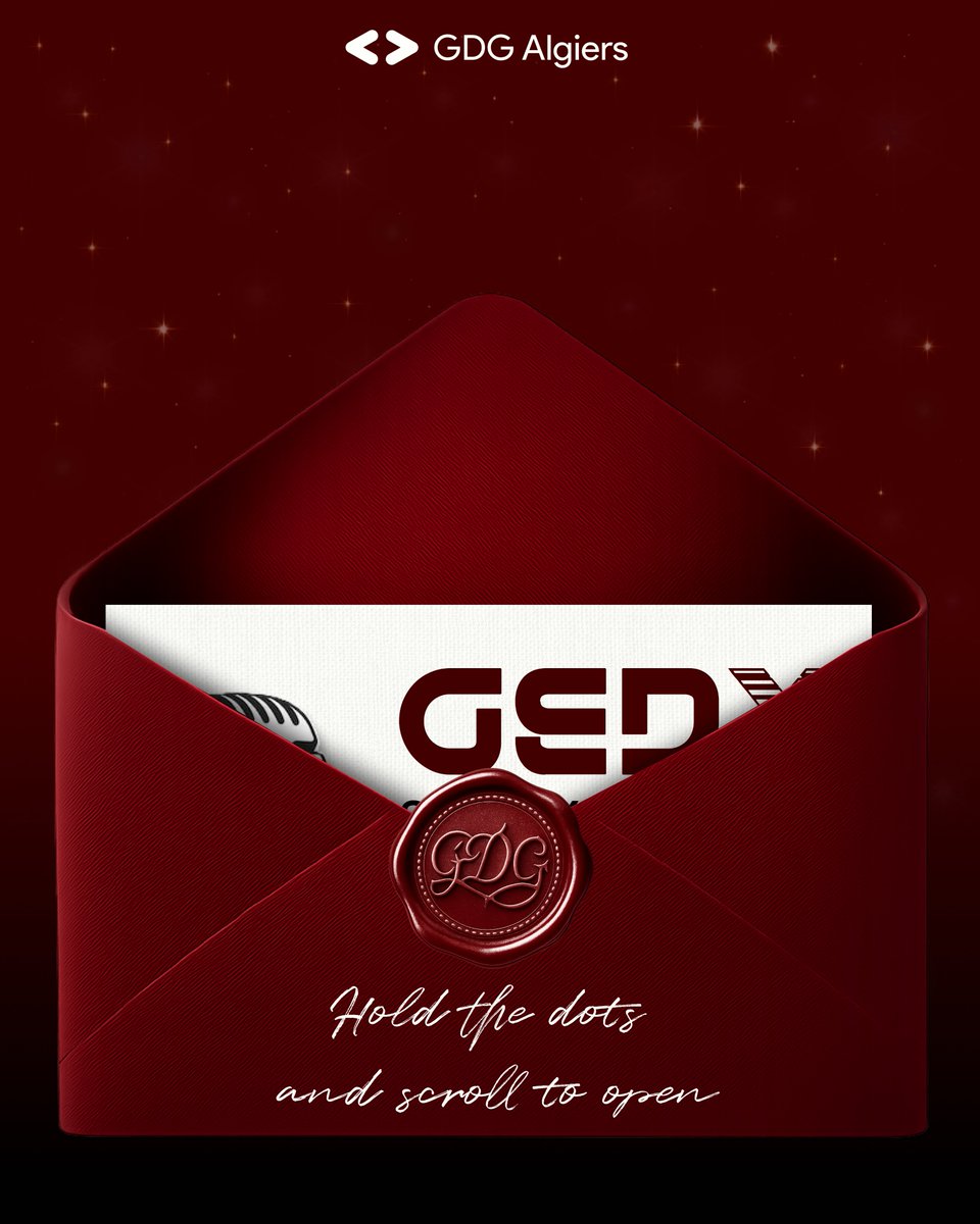GDG_Algiers's tweet photo. Ideas shape the way we think and see the world
GEDx is a space for ideas worth sharing
More details coming soon
#GEDx #GDGAlgiers #GreatIdeasDriveExcellence https://t.co/8mncIl7U3C