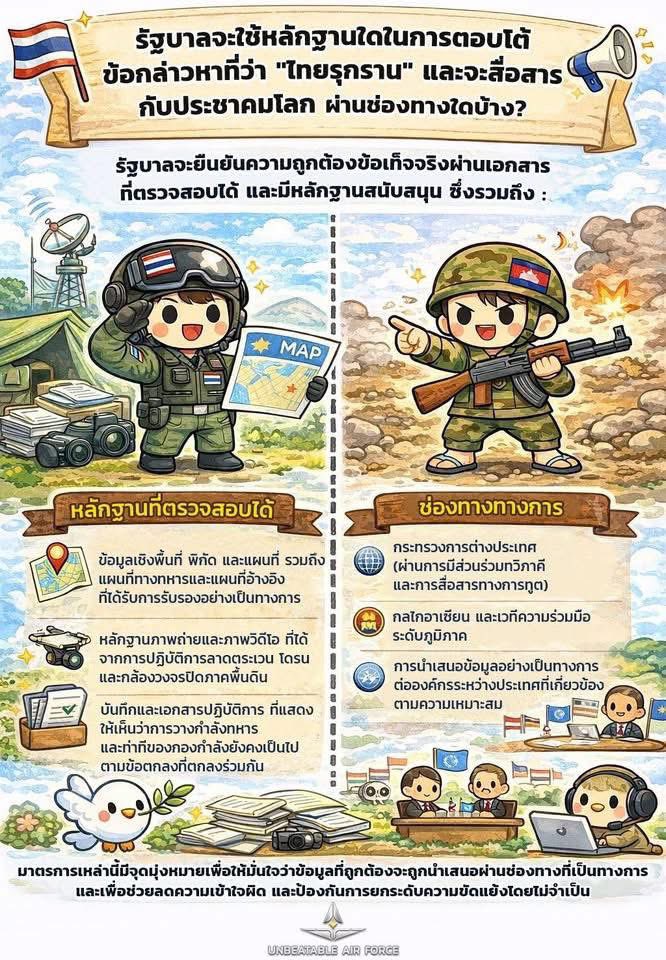 prroyalthainavy's tweet image. #PRESSRELEASE | ประชาคมโลกให้ความสำคัญกับ #หลักฐาน ไม่ใช่การ #กล่าวหาลอยๆ
》ศูนย์ข่าวสารสถานการณ์ ไทย - กัมพูชา
| Joint Information Center on the Thailand-Cambodia Situation

#TeamThailand
#ThailandSelfDefense