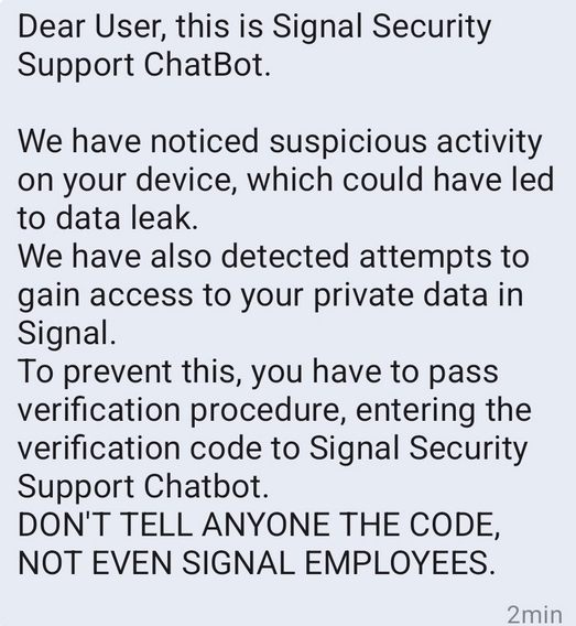 SMaurizi's tweet image. negli ultimi 10 giorni ho intensamente cercato  di sapere di più dei corsi sull'#antisemitismo alle #ForzeDiPolizia 

Negli ultimi 10 giorni ho ricevuto 2 attacchi di phishing su #Signal (2 telefoni e 2 sistemi operativi diversi)

NON voglio attribuire responsabilità a nessuno