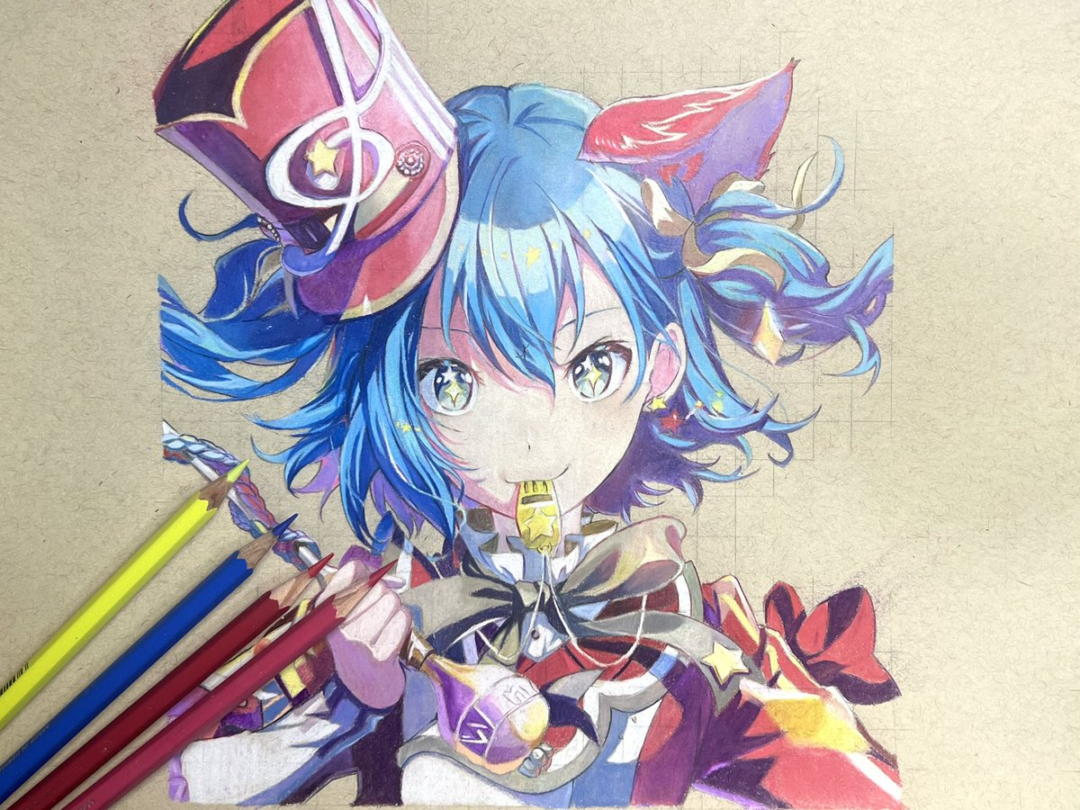 初音ミク ☆4 【キラキラ笑顔の魔法】 模写しました！