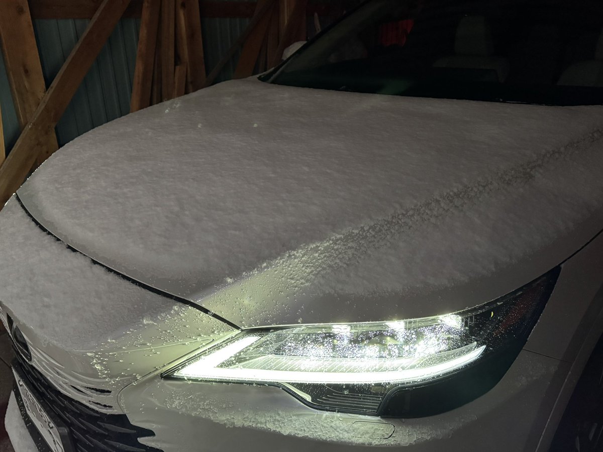 シゴオワ車の雪おろしするほど積もらんくて良かったです←雪おろしめんどくさい人😇

道も雪はほぼ無く無事帰宅！！