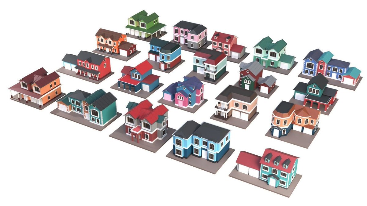 무료 3d 소재 - Low Poly 20 Houses Pack
cgtrader.com/items/3594739/…

SD나 장난감 컨셉 그릴 때 어울릴 것 같은 3D 소재!
아기자기한 3D 집 20채 세트예요!!
클튜 소재는 아닌데 클튜에서 불러와져요!!

첫번째 두번째 사진이 클튜에서 불러온 거!!
클튜에서 사용하는 법 타래로!!!!