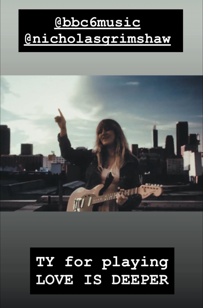 Thank you <a href="/grimmers/">nick grimshaw</a> <a href="/BBC6Music/">BBC Radio 6 Music</a> for playing LOVE IS DEEPER ❤️