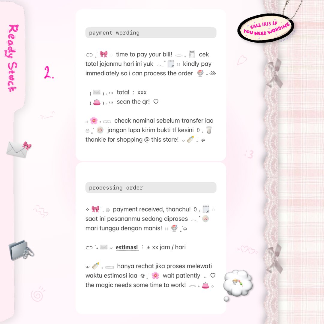 ⠀
🗒️🎀  ..  help repost juseyo!  <3

🍧  ding — dOng!  ♡%  now ready to be adopted  ..  [ BUNDLE PAYMENT &amp; PROCESSING WORDING ]  🌸  only 10.000 / bundle  ✉️  scroll for more iaa  ..  🍥

t.  #zonaba #zonauang rs ready stock payment request after payment