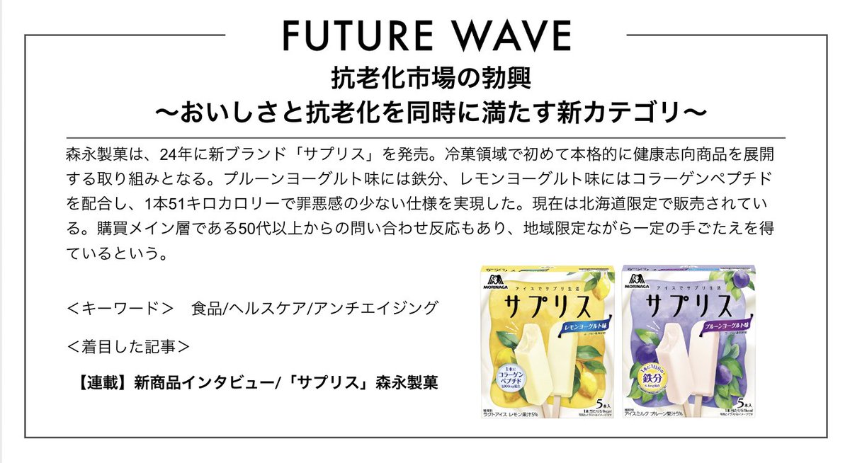 “抗老化＝サプリ”から、“好きな一口で続ける”へ。
味と食感を落とさず、日常のおやつがそのままケアになる時代。
#FutureWave #抗老化 #ウェルネス