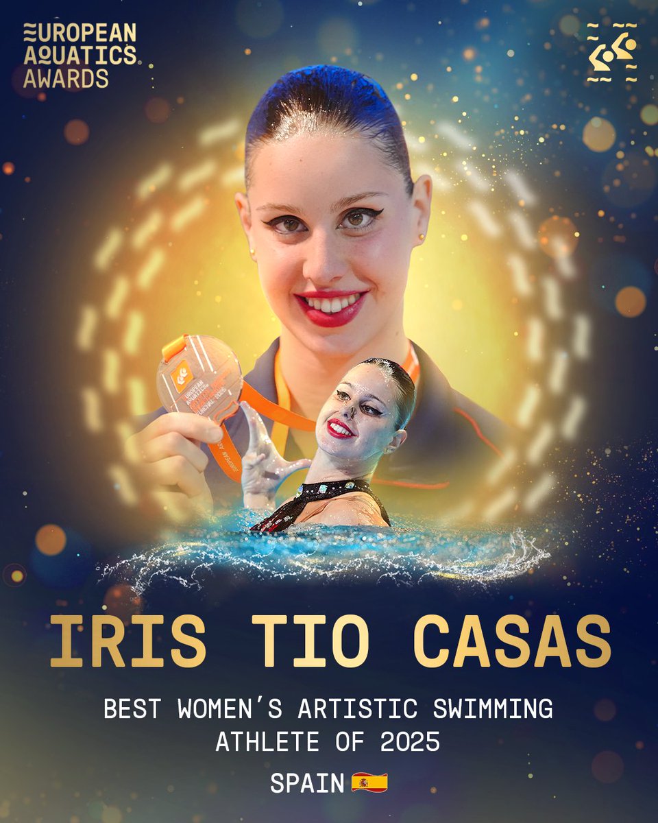 Iris Tio Casas has been a true champion in action! She's crowned women's artistic swimmer of the year! ✨🙌

#EuropeanAquatics #ArtisticSwimming