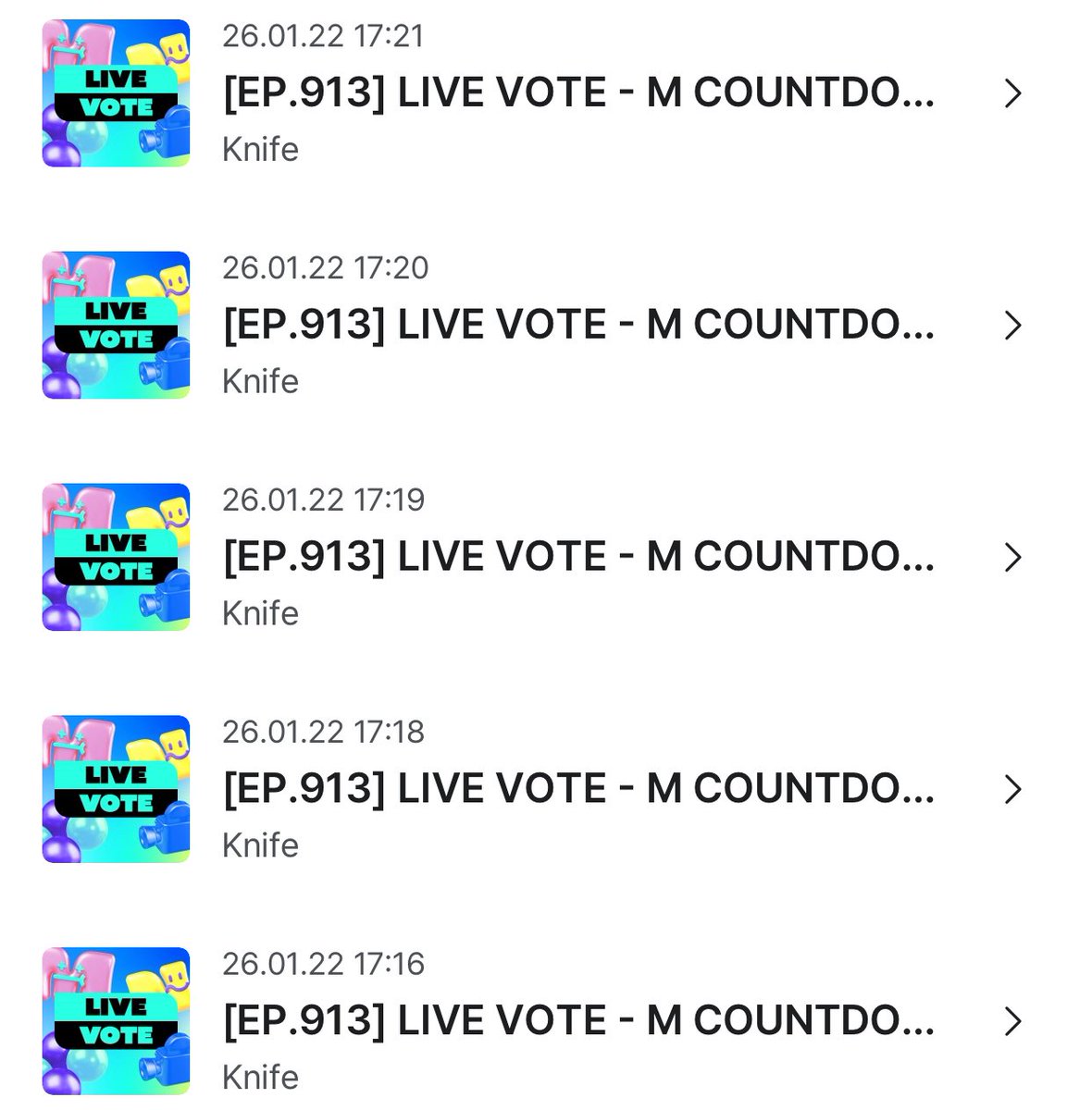 Cast your votes now in the live voting for M COUNTDOWN! 📢

mnetplus.onelink.me/TRa8/xohkwx0b?…
