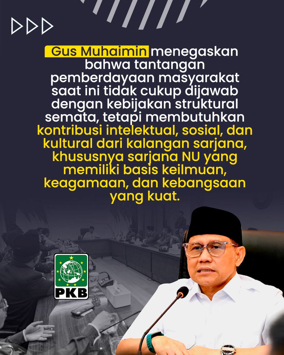 DPP_PKB's tweet photo. Gus Menko @cakimiNOW menerima audiensi PP ISNU dan mendorong peran sarjana NU untuk memperkuat pemberdayaan umat. Kolaborasi keilmuan dan kebijakan harus berdampak nyata bagi masyarakat💪🏻
#ISNU
#PemberdayaanUmat https://t.co/YJ3ZLN3yuW