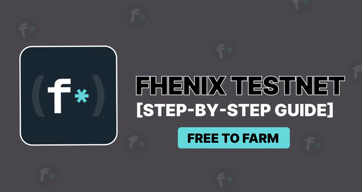 asedd72's tweet image. Fhenix - Airdrop Guide 🪂

• FREE
• Raised: $22M

📌 Early guide to position for @fhenix potential airdrop: 

    ➖go to: test.redact.money
    ➖connect your wallet
    ➖request USDC on Sepolia: faucet.circle.com
    ➖encrypt ETH on Fhenix
    ➖head to:…
