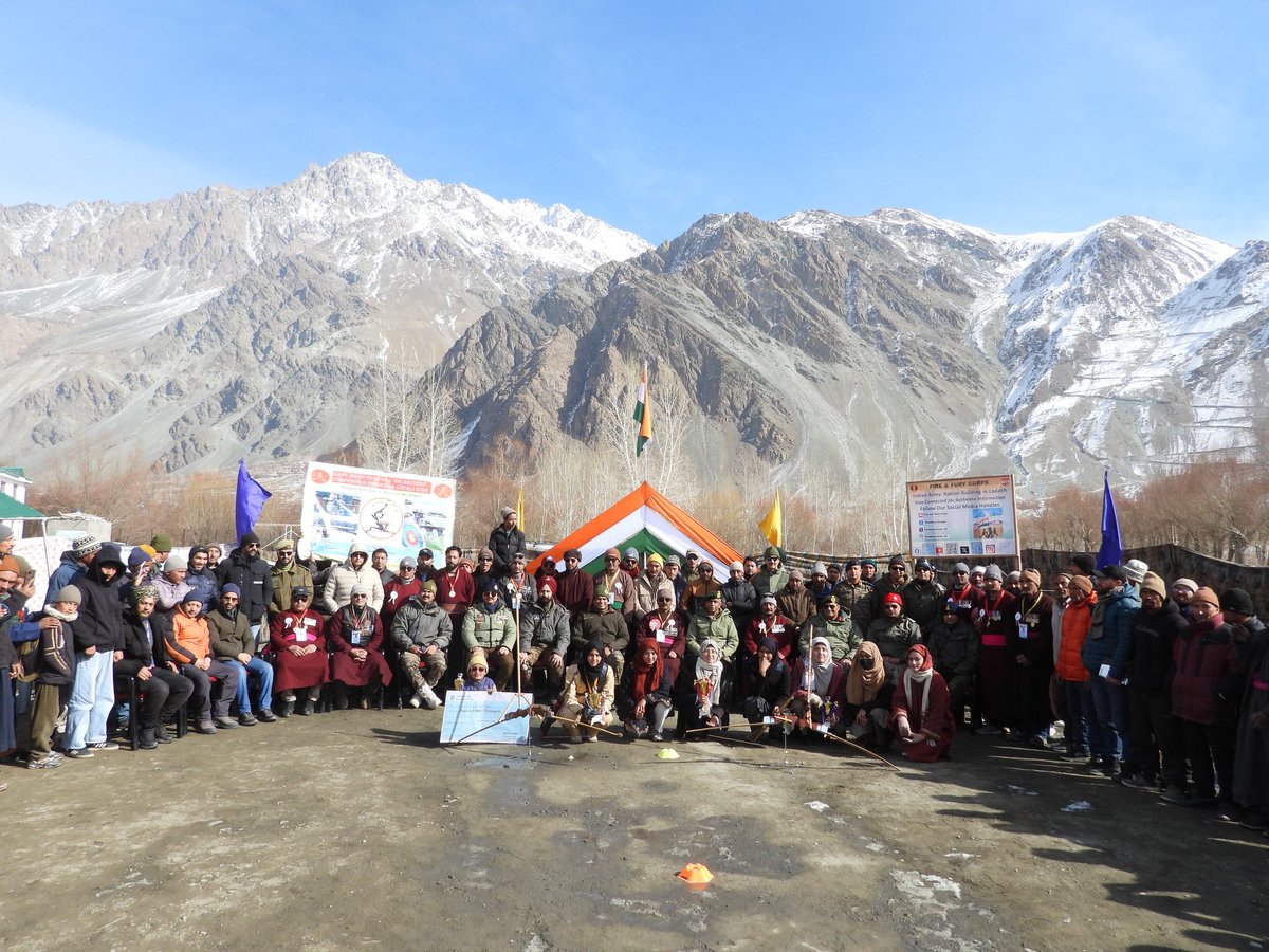 Capt Jerry Prem Raj,VrC Suru Valley Archery Competition

The Closing Ceremony of Capt Jerry Prem Raj, VrC Suru Valley Archery Competition 2026 was organised at Sankoo, Kargil. Over 900 Archers including Women Archers from 62 Villages  showcased their skill, resilience &amp; sporting
