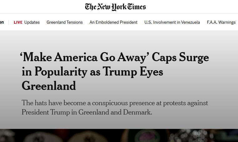 Gun_Abraham's tweet photo. @JakeGagain #MAGA #MakeAmericaGoAway is becoming a truly global movement widely reported in a lot of media.

Perfect narrative to freedom. Join the community, FREE!
https://t.co/MjTIG8lH4r

$MAGA
ChdQTwhuemiiqJdZNAU6HoCPWX7PayAwTCyBLwTppump https://t.co/n7VNuCysEQ