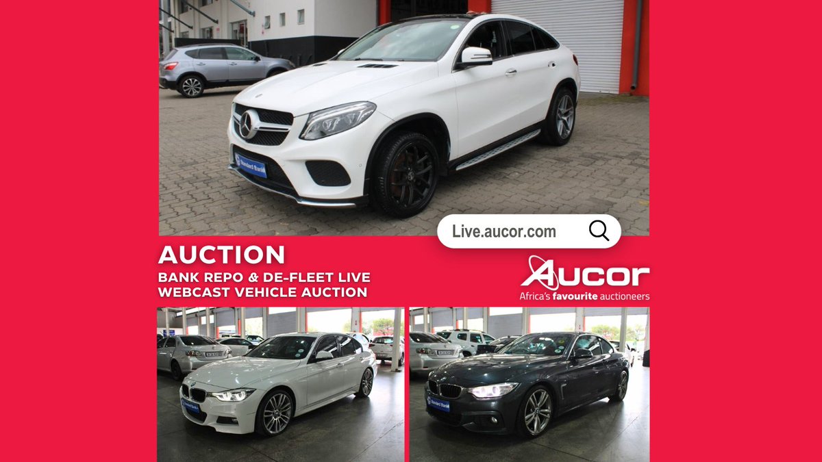 Don’t miss out! Standard Bank Joburg Vehicle Asset Finance Live Webcast Auction. Bid on Mon 26 January 10:30. Click below to start the year with a new car! T&amp;Cs Apply. bit.ly/4q3pY5t