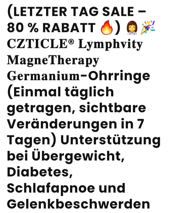 Kaum zu glauben, was Ohrringe aus Germanium alles können.
Bei dem Namen des Elementes, würde ich eher vermuten, daß die Ringe Weltherrschaftsfantasien auslösen. Kann mal jemand prüfen, wo der bei Donald Trump sitzt.