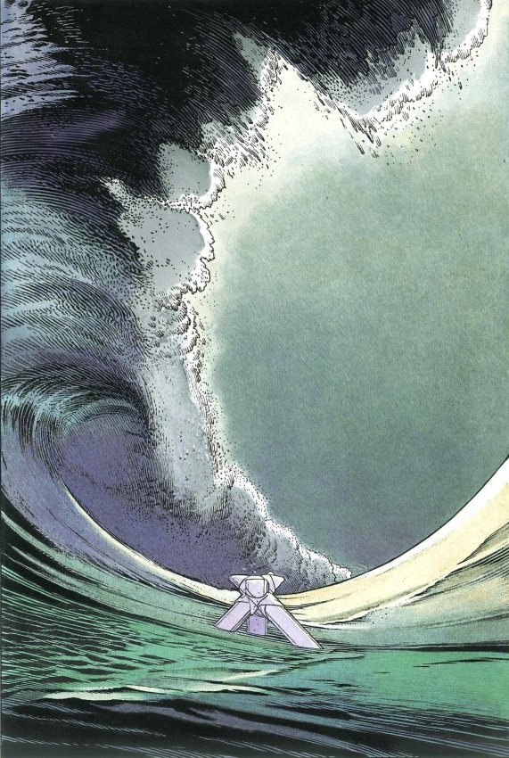 Farinaud's tweet photo. Échos : La grande vague d’Hokusai -  Illustration du réseau d'Urbicande (retournée), François Schuiten. https://t.co/5I6ojOlRFf