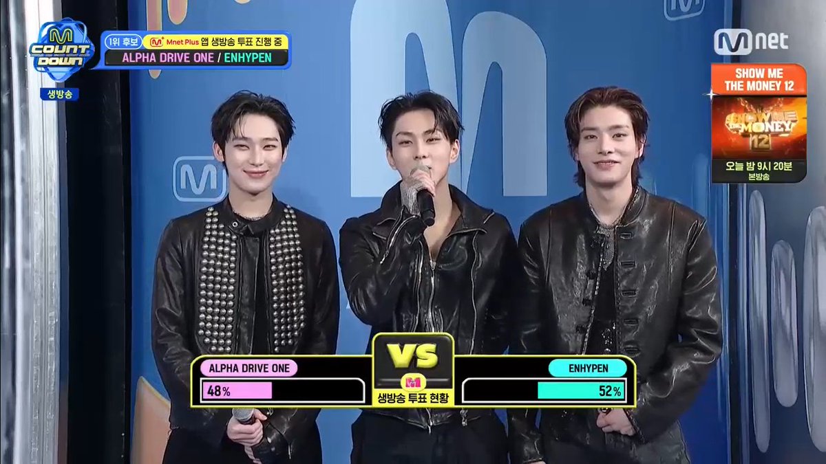 KshowAnalysis1's tweet image. 🗳️ 「MCD PROVISIONAL LIVE VOTING RATIO」

#ALPHADRIVEONE (48%) vs. #ENHYPEN (52%)