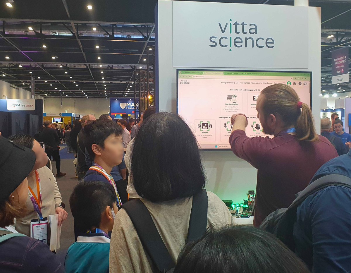 Day 2 at <a href="/Bett_show/">Bett Global</a> ! 🚀
Another exciting day at BETT, full of inspiring conversations and great encounters.

Come and meet us on the <a href="/businessfrance/">Business France</a> Pavilion to explore how our programming and AI interfaces are used in classrooms around the world, and to discuss potential