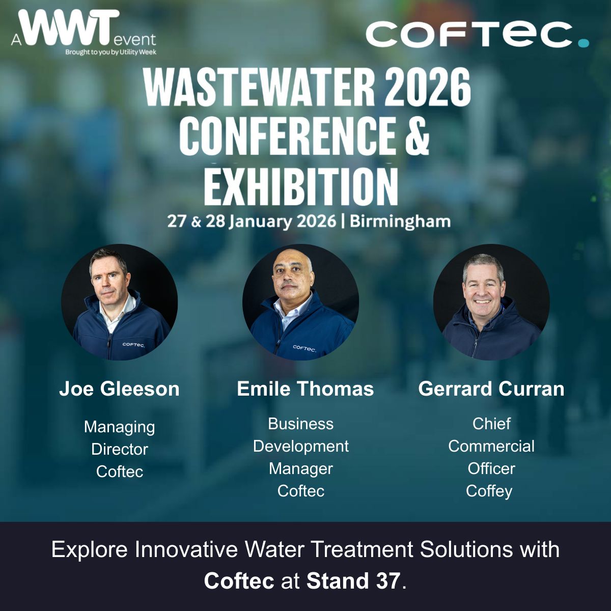 coftec's tweet image. Driving smarter water solutions at Wastewater 2026.
Join @Coftec at Stand 37 on 27–28 January to explore modular, scalable water and wastewater treatment technology built for rapid deployment and long-term reliability. Let’s build resilient water systems.
#Coftec #Wastewater2026