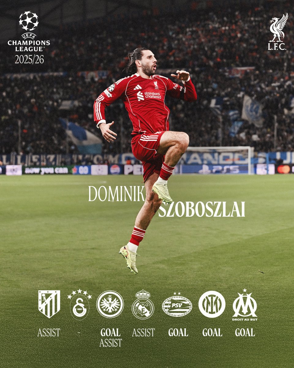 LFC's tweet image. Szobo in the #UCL this season 😮‍💨