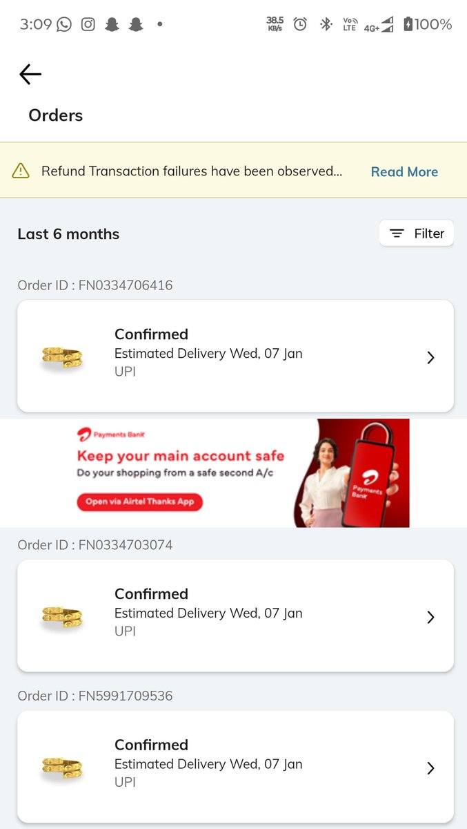 vyom138's tweet photo. @FinPaal Ajio not responding properly and no commitment on complaint promise date. https://t.co/VWMDkHCG6k