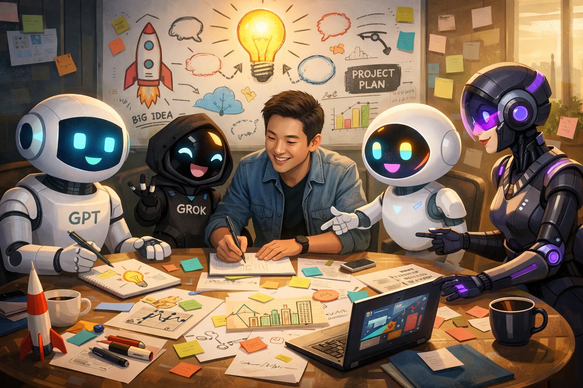 내가 현재 쓰는 AI툴 목록

1. 챗 GPT : 초창기 때부터 사용했으며, 가장 오래 사용했기에 개인화가 잘 되어 있음. (메인)

2. 제미나이 : 무료로 사용중이며, 제미나이는 조금 더 사실에 기반한 자료를 서치하거나 정리할 때 씀. (서브)

3. 그록 : X와 연동하여 사용중임.  투자 관련 질문을 많이