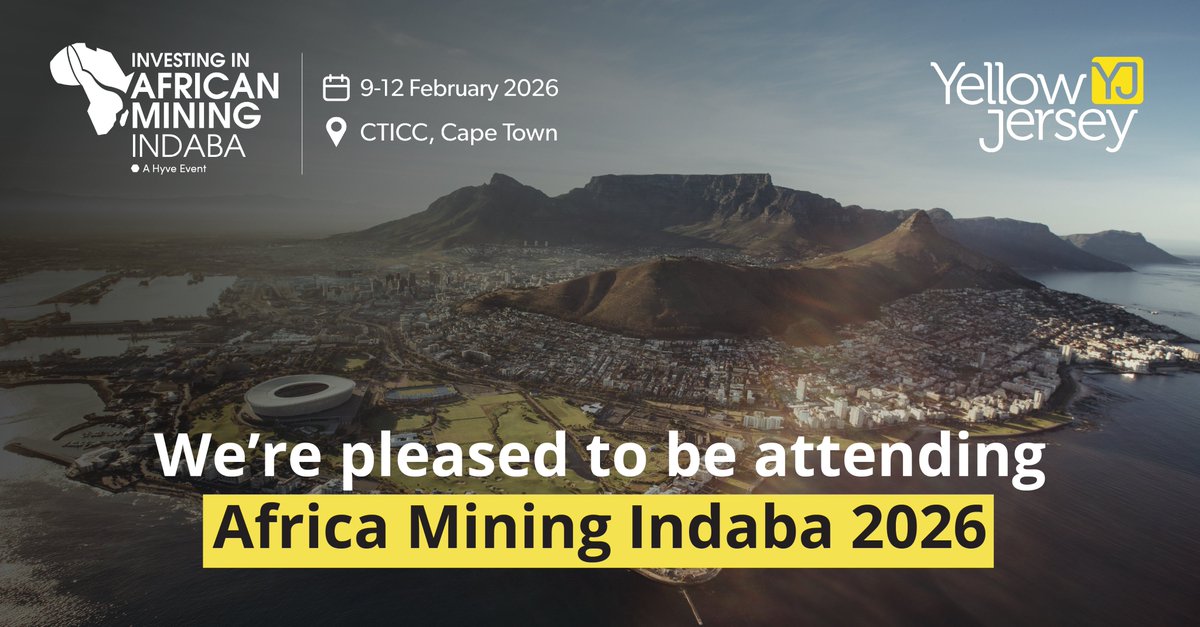 yellowjerseypr's tweet photo. As a top-ranked communications adviser in the mining sector, we’re pleased to be attending @MiningIndaba   

We'll be there all week, so should any clients require on-the-ground support, or if any companies or friends wish to meet, please reach out. https://t.co/4PHZNYGAPP