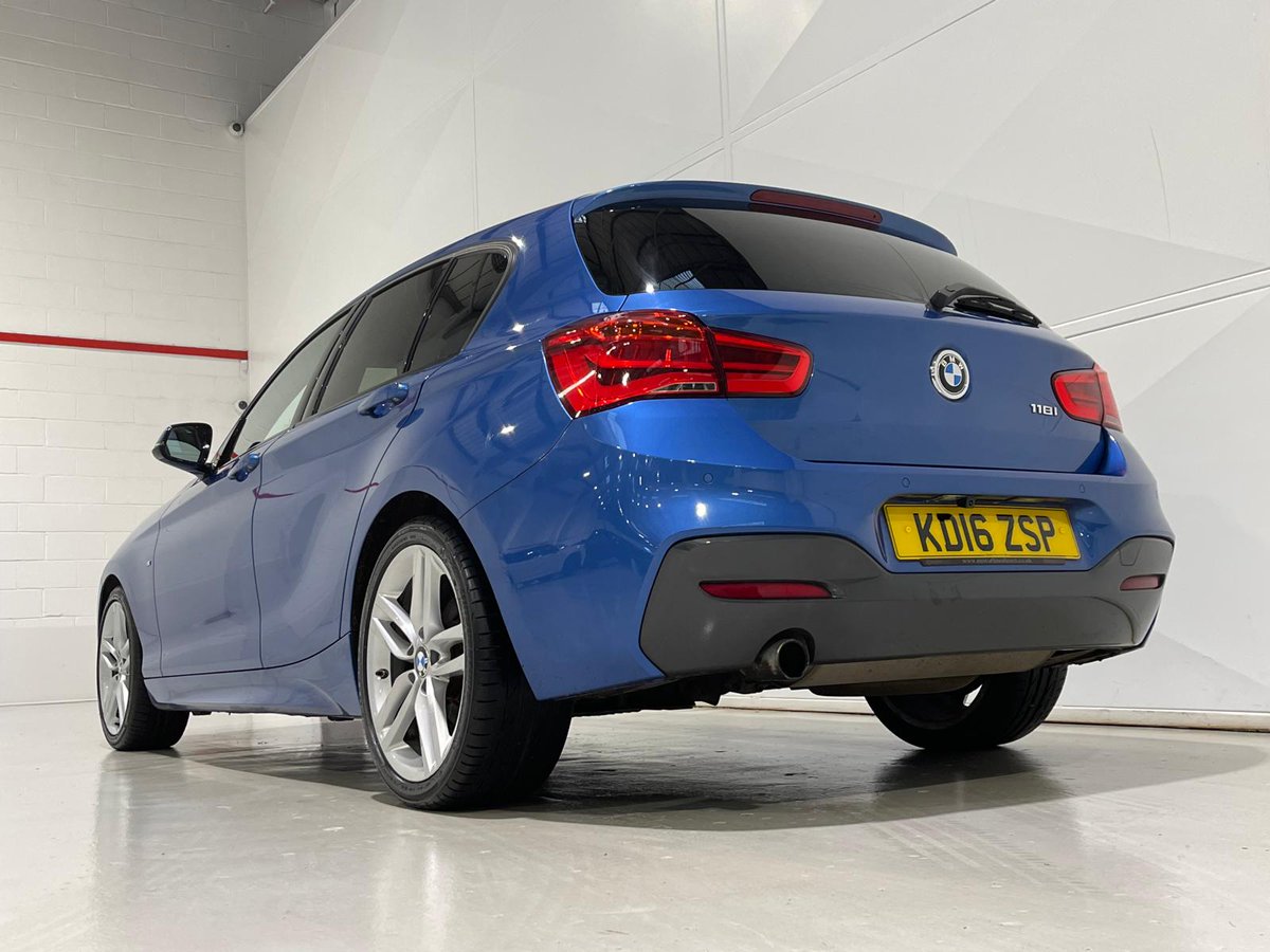 BMW 1 Series 118i M Sport in Estoril Blue 
Interior Features: 1/2 black alcantara, sat nav system, Bluetooth 
Exterior Features: BMW M Sports aerodynamic styling, reverse camera, privacy glass
🚗 <a href="/BMW/">BMW</a> 
💻 motorlinedirect.co.uk/used-bmw-1-ser…
#BMW1Series #MotorlineDirect