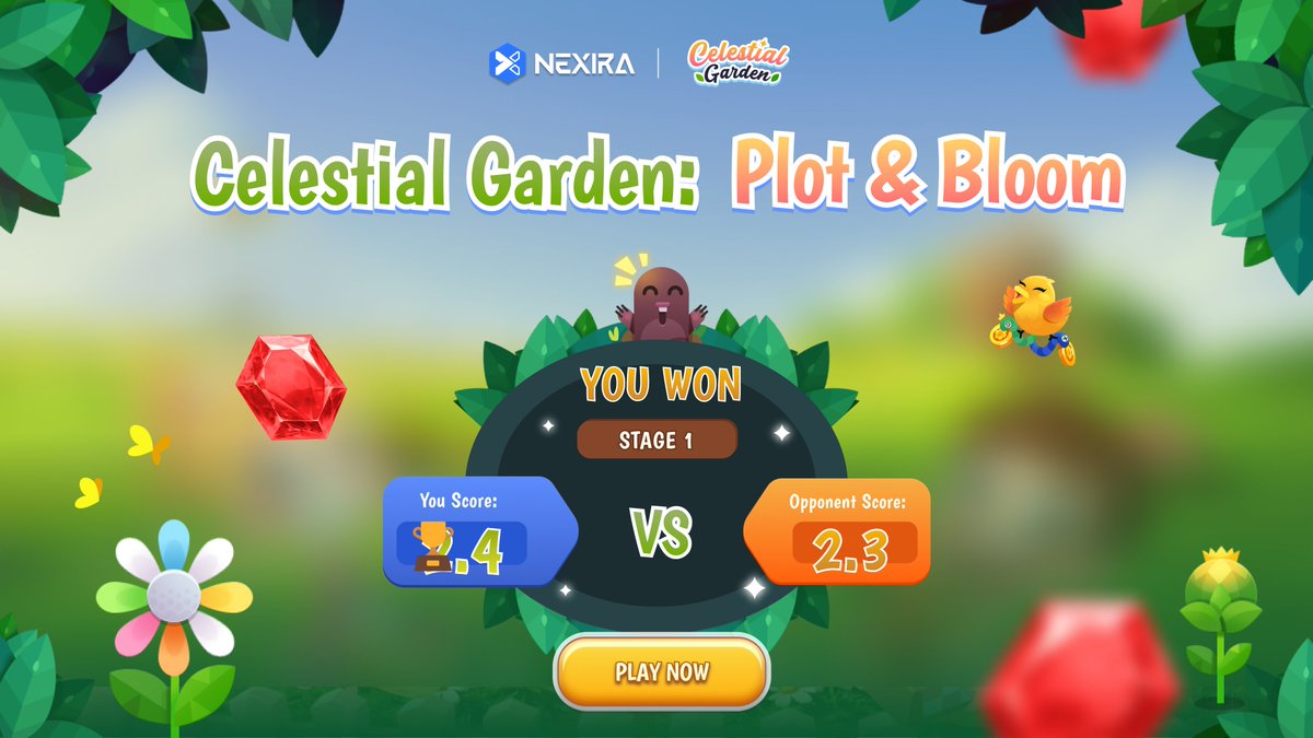 NexiraDAEP's tweet image. 🌸🔥 OFFICIAL LAUNCH
Plot &amp;amp; Bloom is LIVE — Celestial Garden’s Hot New Tactical Duel Mode!

We told you! 😀
No breaks. No pauses.  We’re moving at full speed.

Forget peaceful gardening. Every petal hides a plan.
🧠 A game of mind games.
⚔️ You choose the sequence of your Plot &amp;amp;…