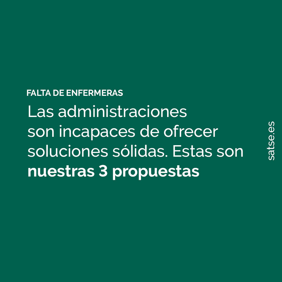 Sindicato_SATSE's tweet photo. Improvisar y poner parches no soluciona la falta de plantillas enfermeras que sufre nuestra sanidad desde hace años ⚠️

Reclamamos a Gobierno y Comunidades Autónomas soluciones sólidas a presente y futuro 📢

https://t.co/ABoEAQhdnX

#FaltanMiles https://t.co/957L6Sur67