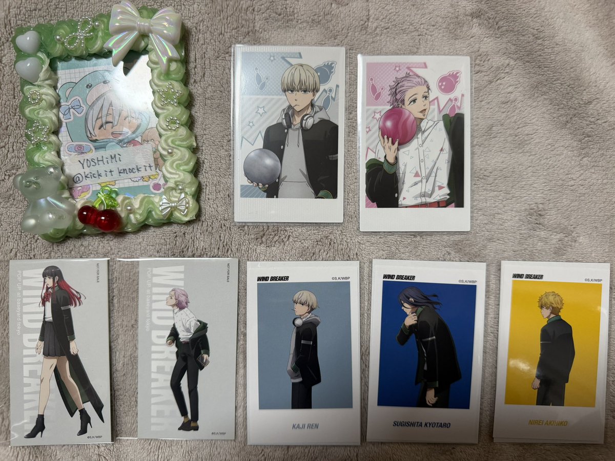 【交換希望】WIN DBREAKER  ウィンブレ
ROUND1   baseyard tokyo 
ポラショット　特典カード　アートステッカー

《譲》
梶、桐生、椿野、杉下、楡井

《求》
同種　梅宮

京都、大阪手渡し。
郵送対応可能。