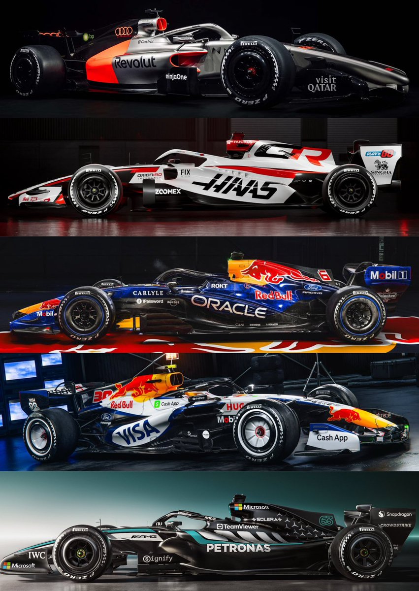 🚨 Five Formula 1 teams have now revealed their 2026 liveries:

• Mercedes
• Audi
• Haas
• Racing Bulls
• Red Bull

Shaping up to be a unique grid.