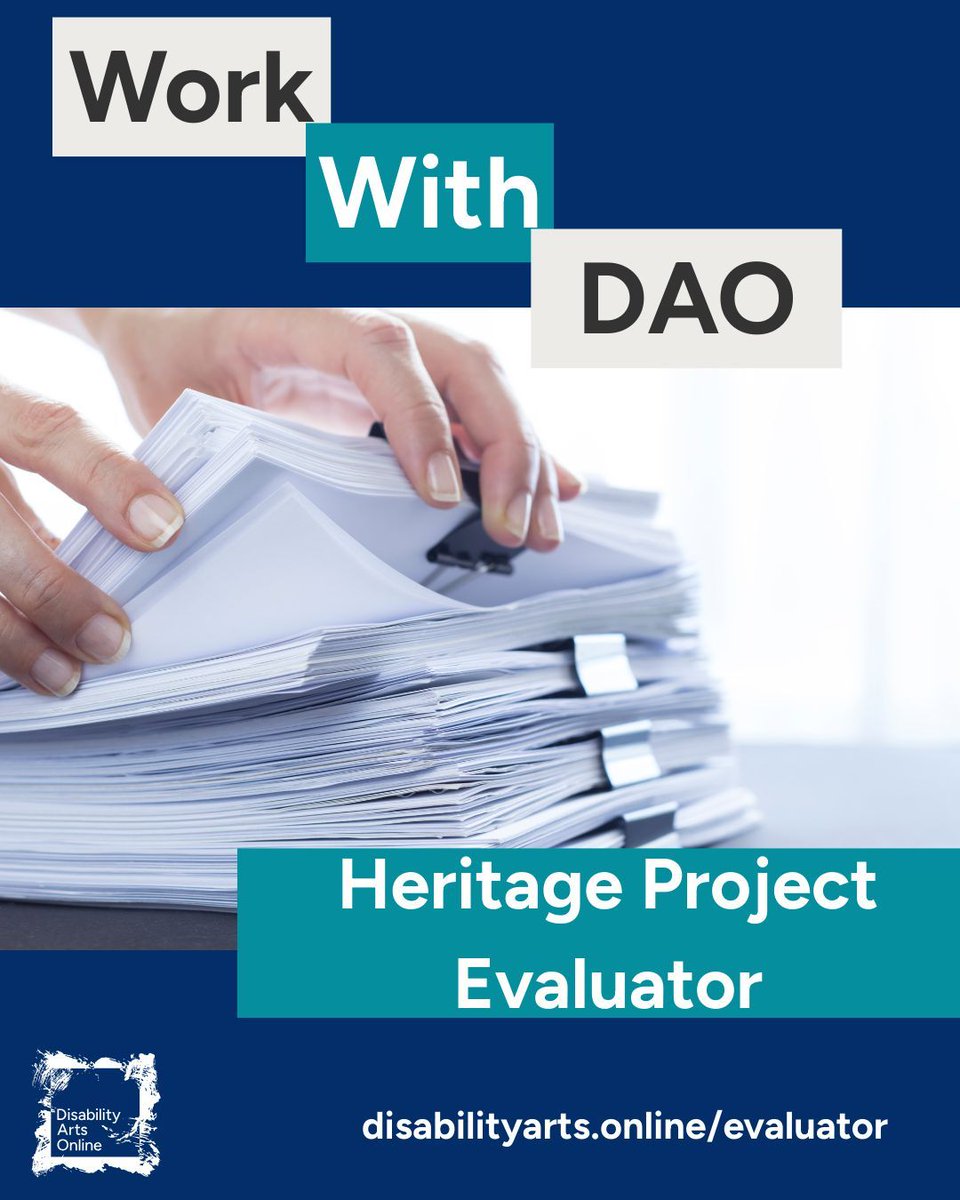 We are looking for an experienced evaluator to support our ‘Cripping Culture: a Journey into Disability Arts Heritage’ project.

Closing - 02 Mar
Location - Remote (UK)
££ - £4K Fee

disabilityarts.online/opportunity-li…