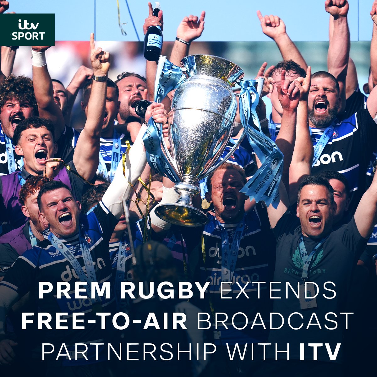 ITVRugby's tweet photo. PREM Rugby and ITV have agreed an extension to their free-to-air broadcast partnership, with a new two-year deal 🤝

🏉 2026/27 and 2027/28 seasons
📺 Seven LIVE matches a season 

#ITVRugby | @premrugby https://t.co/BXcLZxUItU